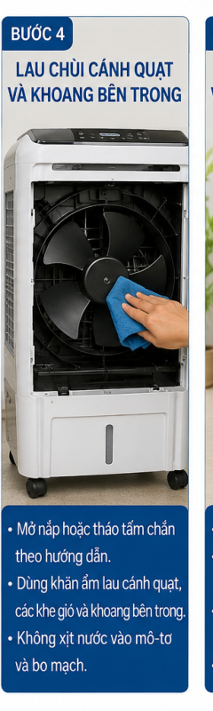 các bước vệ sinh quạt điều hoà
