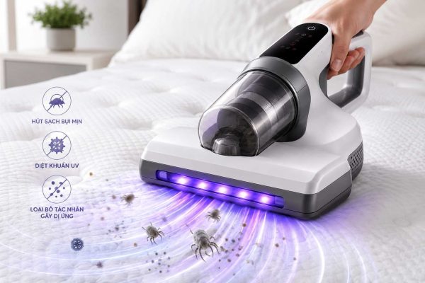 Máy hút bụi giường nệm hút sạch vi khuẩn và bụi mịn trên nệm Máy hút bụi giường nệm hút sạch vi khuẩn và bụi mịn trên nệm