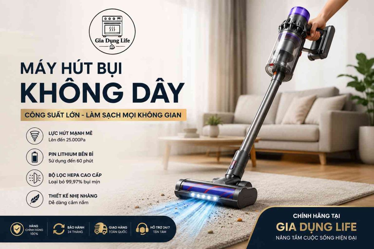Máy hút bụi không dây Gia Dụng Life